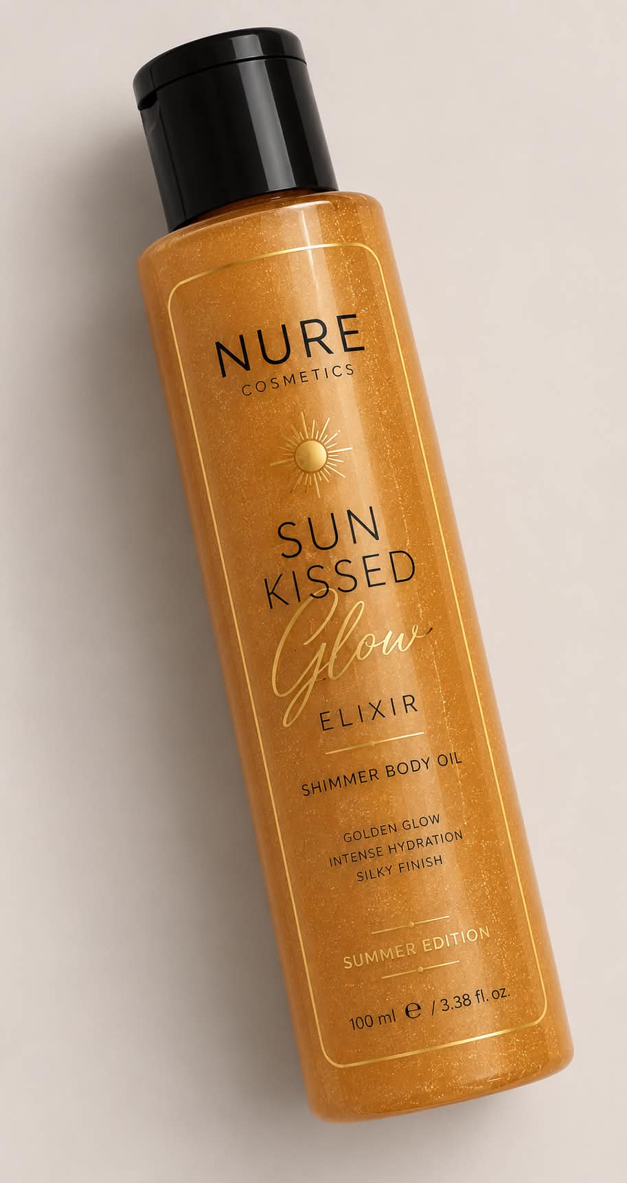 SUN KISSED Glow Elixir | Shimmer Body Oil με Χρυσή Mica (100ml)