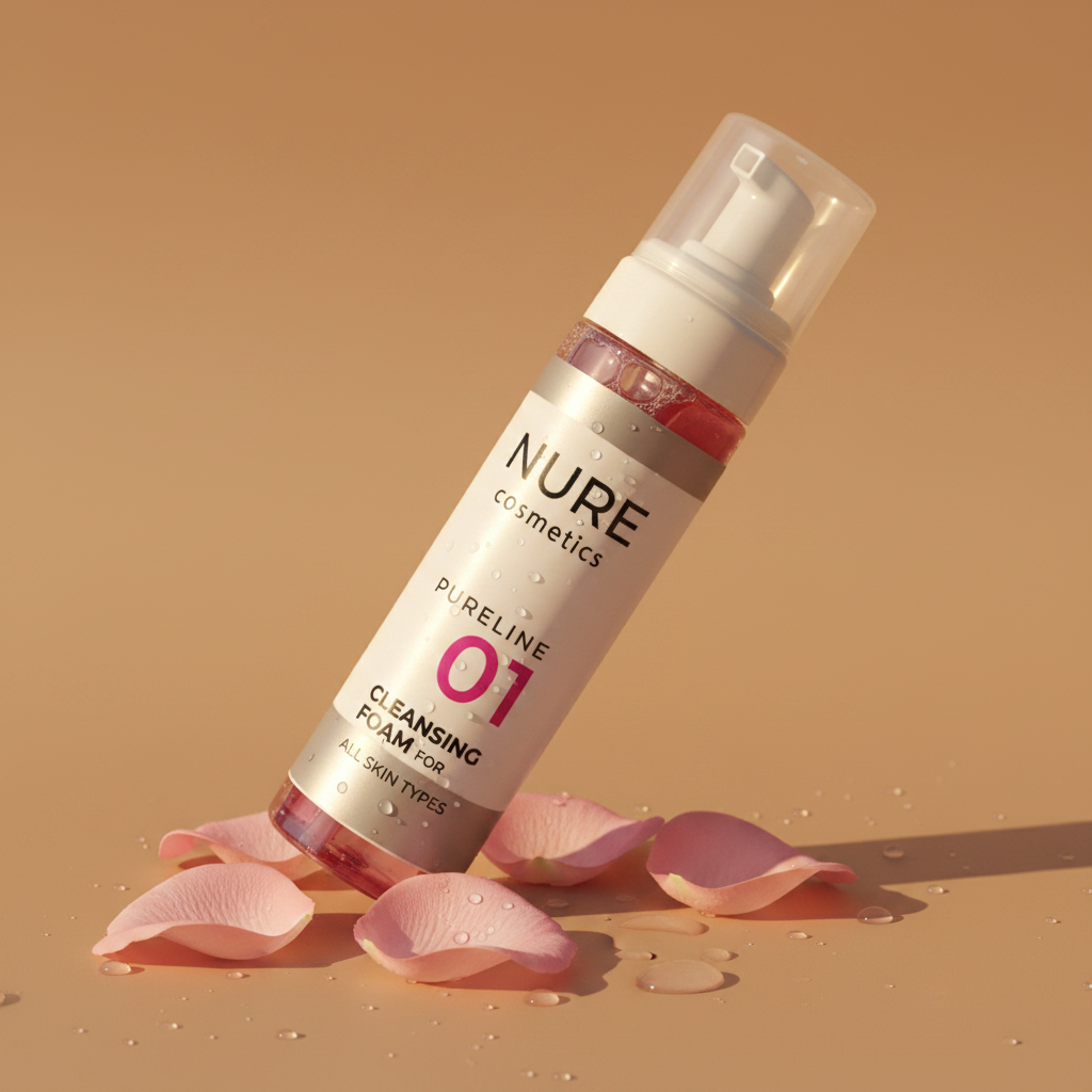 NURE Cleansing Foam - Beige & Rose Petals